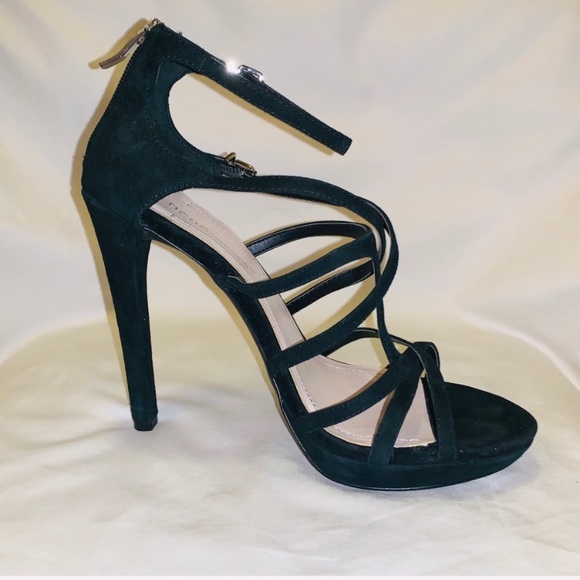 BCBGeneration Black Strappy Montie Heels::8 - Picture 5 of 7